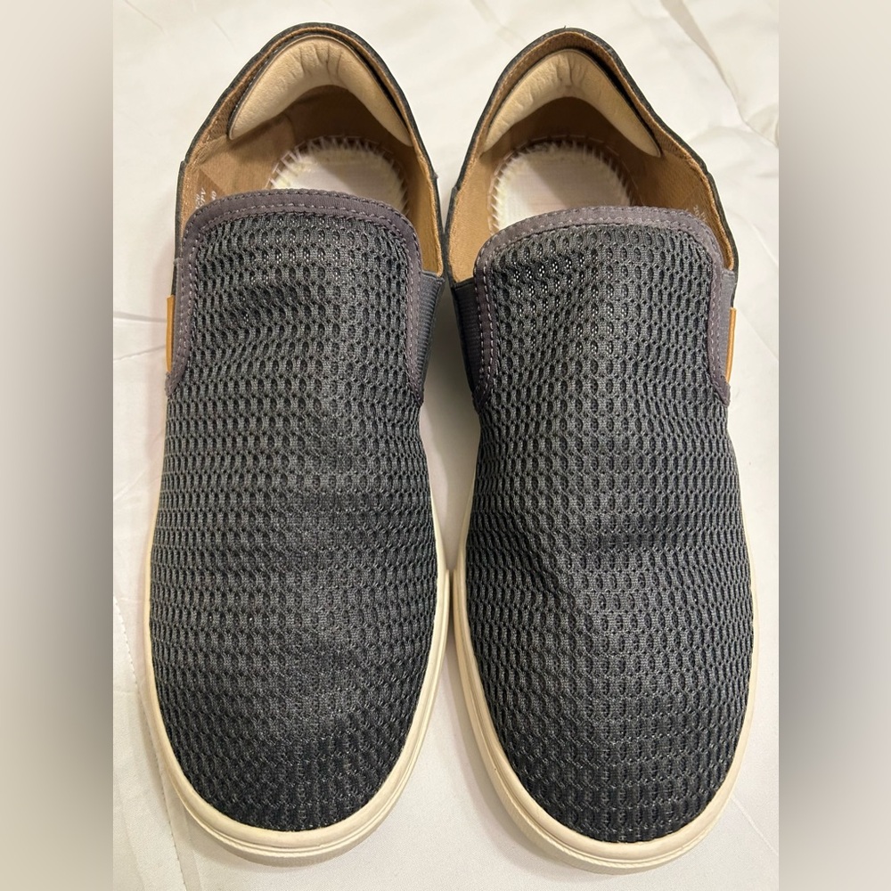 OluKai Pehuea Pavement Grey Slip On Sneakers - Picture 3 of 8
